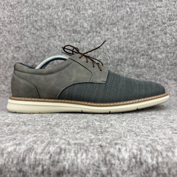 ✅Nunn Bush Chase Knit Plain Toe Oxfords Mens 9W Casual Shoes Grey Bloom + Kore - Picture 1 of 12